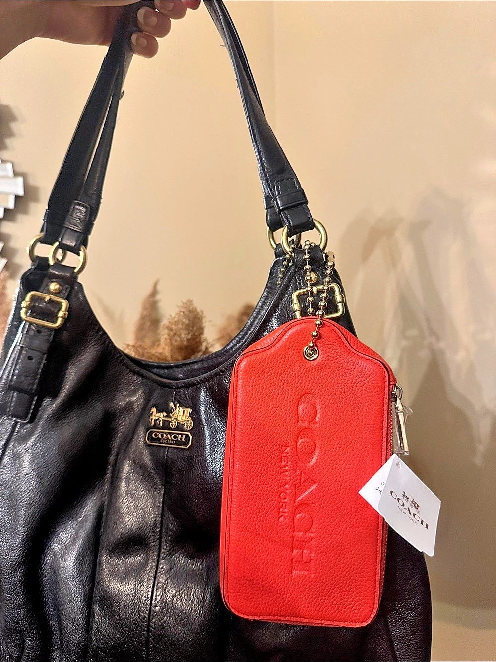 Coach Corner Zip Wristlet Orange NWT